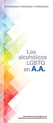 Portada del folleto de AA: Los Alcohólicos LGBTQ en AA