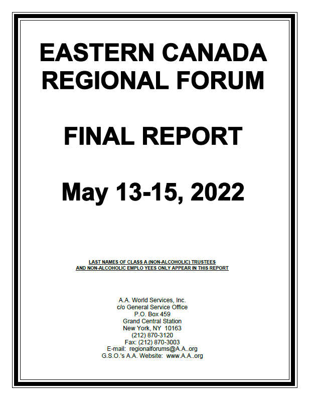 2022 Eastern Canada Forum Final Report