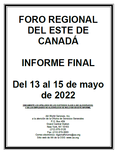 Foro Centro Este De Canadá 2022