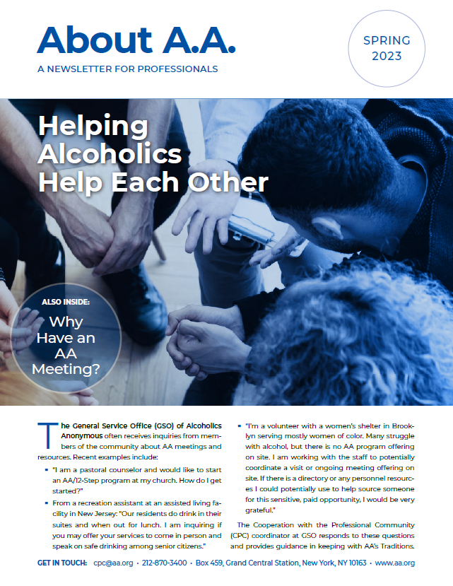 About A.A. Alcoholics Anonymous