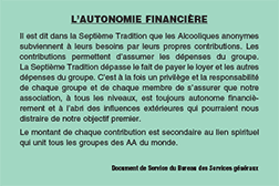 Page de garde de carte sur l'autonomie financière