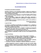 Primera página de la hoja Informativa de A.A.