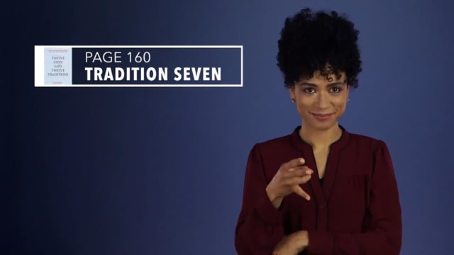 Twelve Steps and Twelve Traditions ASL - Tradition Seven
