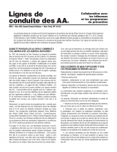 Page de garde de Ligne de conduite des AA sur les Collaboration avec les tribunaux et les programmes de prévention