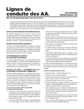 Page de garde de Ligne de conduite des AA sur les Secrétariats téléphoniques AA