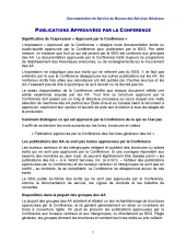 Page de garde de Documentation de Service des AA: Publications Approuvées Par La Conférence