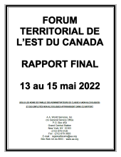 Forum Territorial de l'Est Du Canada 2022