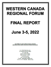 Western Canada Regional Forum Final Report 2022