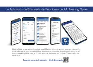 La Aplicación de Búsqueda de Reuniones de AA, Meeting Guide