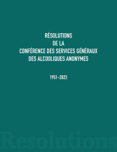 FM-39 Résolutions de la Conférence des Services généraux des Alcooliques Anonymes 1951–2023