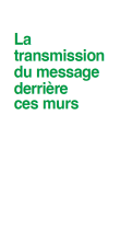 Page de garde de la transmission du message derrière ces murs