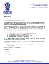 Image of Letter from the Chairperson of Regional Forums - Spanish