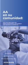 Portada del folleto de AA: Alcohólicos Anónimos en su comunidad