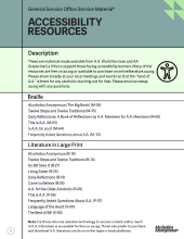 Accessibility Resources cover page English