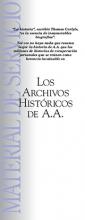 Portada del folleto de AA: Los Archivos Históricos de A.A.